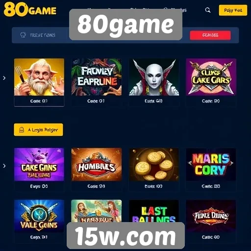 Exploração das funcionalidades do site de jogos 80game